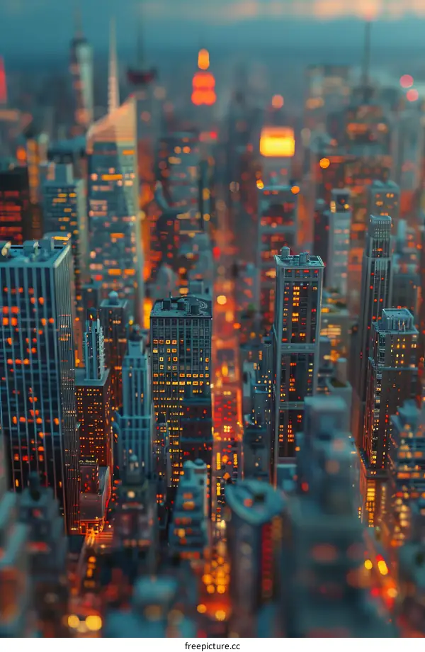 Night City Skyline Digital Art