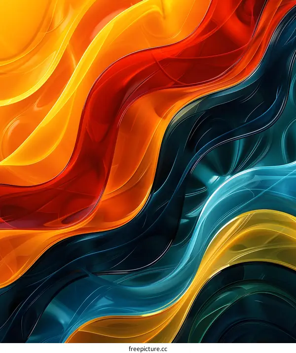 Abstract Art Background with Flowing Lines
