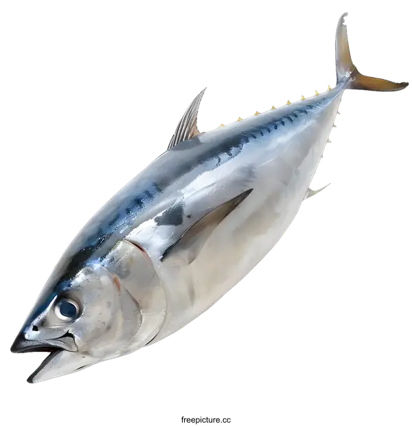 [Transparent Background PNG]A large bluefin tuna fish isolated on white background