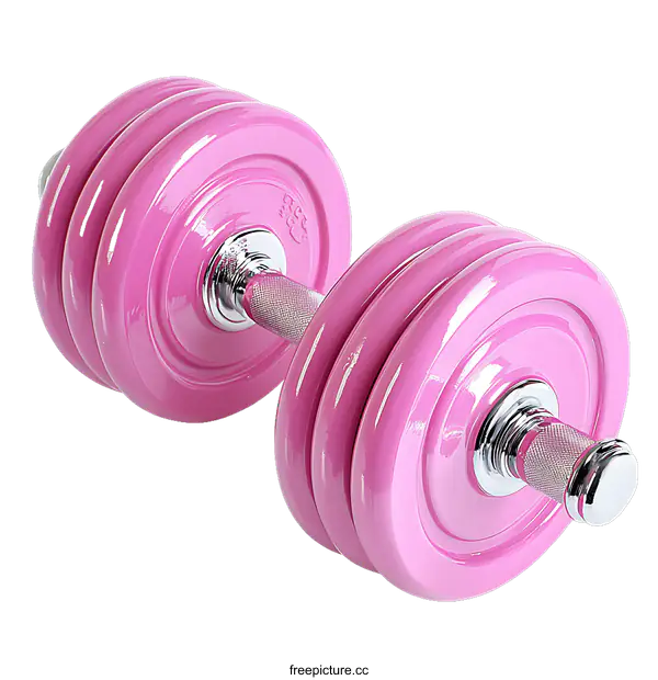 [Transparent Background PNG]Pink Dumbbells for Fitness and Workout