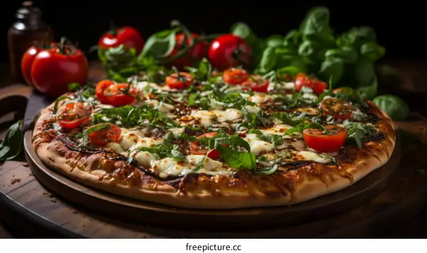 Fresh Tomato, Basil & Mozzarella Pizza