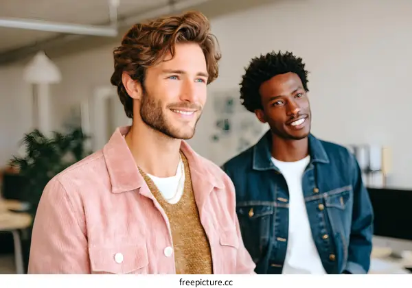 Two Men in Casual Office Setting