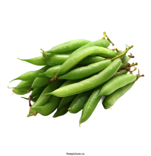 [Transparent Background PNG]Fresh Green Beans Close-up on White Background