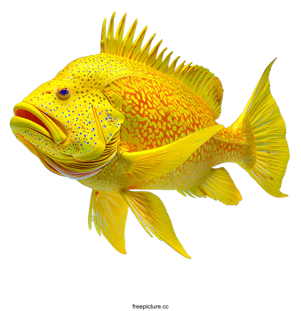[Transparent Background PNG]Yellow Fish on White Background