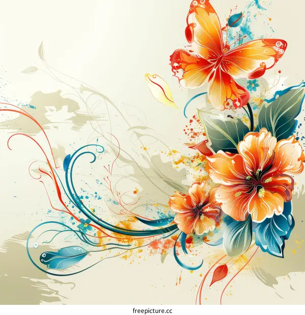 Hand-painted flowers