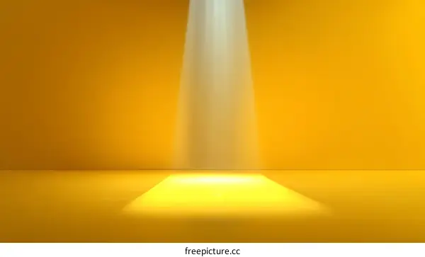 Empty Studio Yellow Spotlight Background