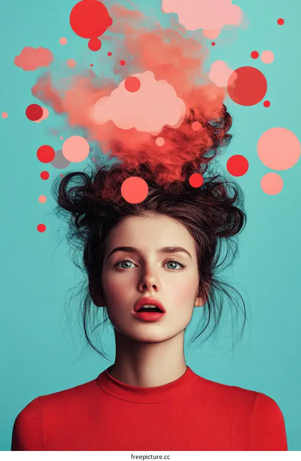 Colorful Woman with Abstract Design