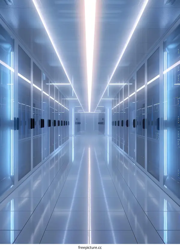 Futuristic Technology Server Room