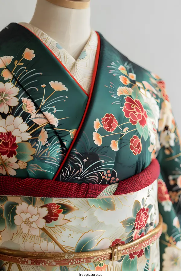 A kimono with a floral pattern