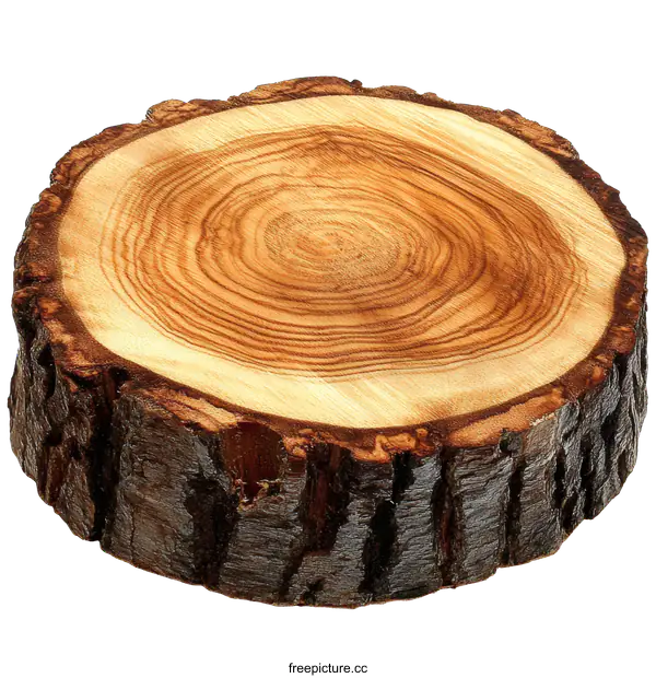 [Transparent Background PNG]Natural Wooden Slice Cutting Board