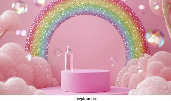 Pink Rainbow Aesthetic Product Showcase