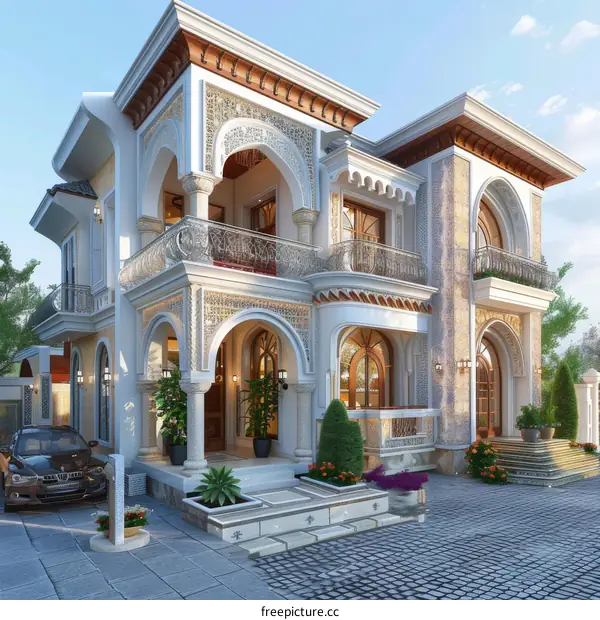 Elegant Architectural Design of a Luxurious Mansion