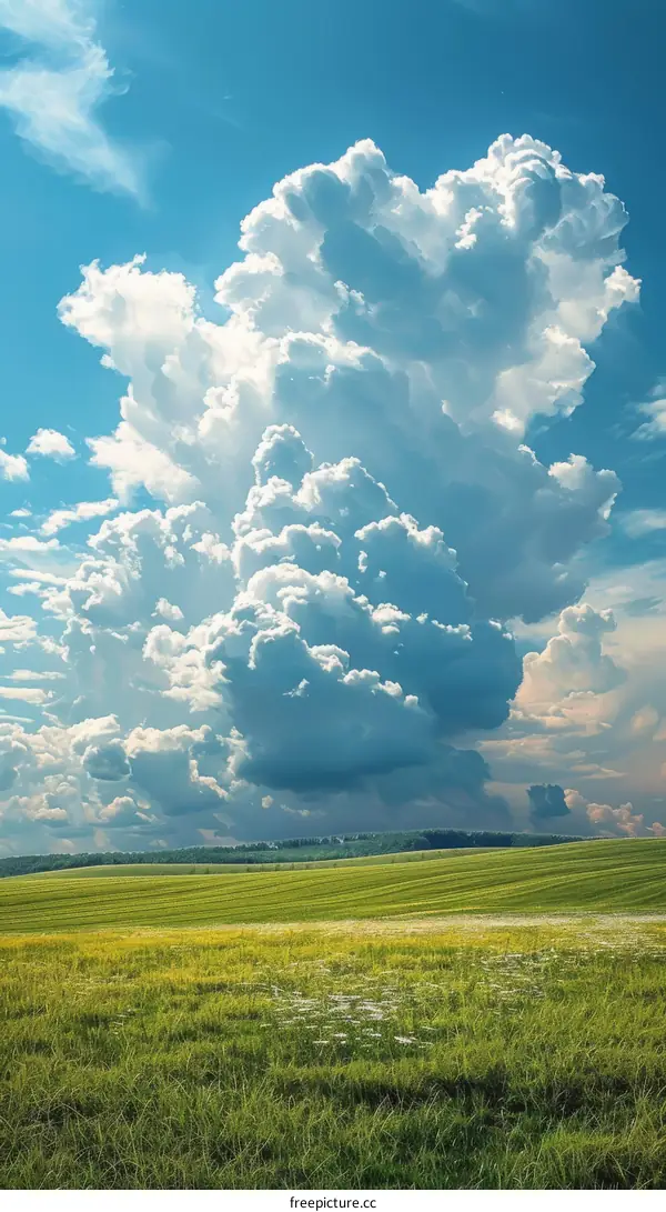 Vast Field Under Dramatic Sky