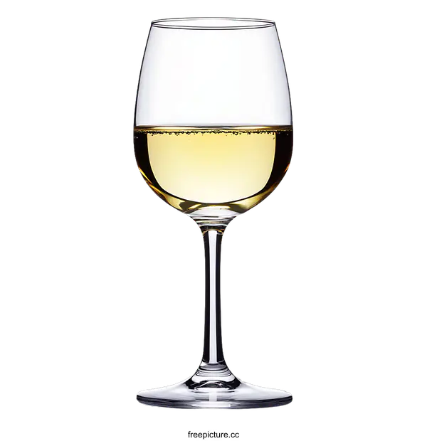 [Transparent Background PNG]Elegant White Wine Glass