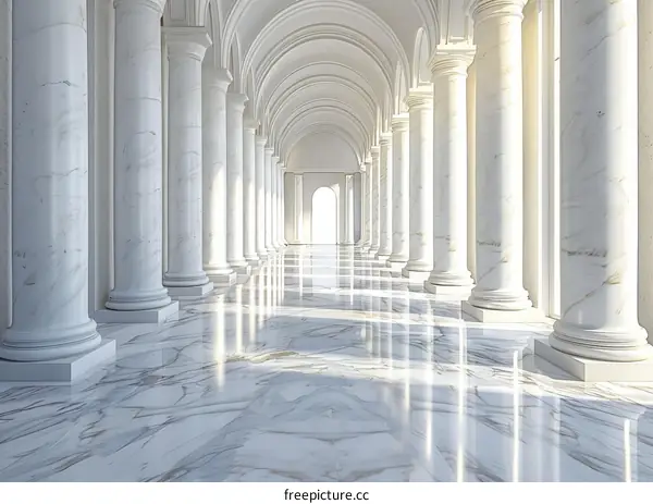 Majestic Marble Colonnade Interior Design