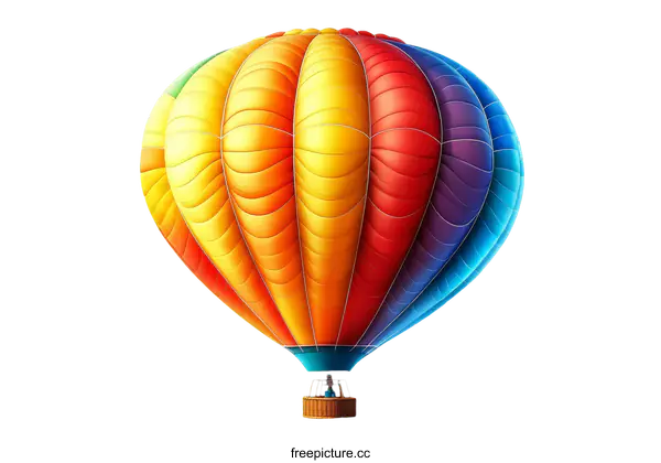 [Transparent Background PNG]Colorful Hot Air Balloon Illustration