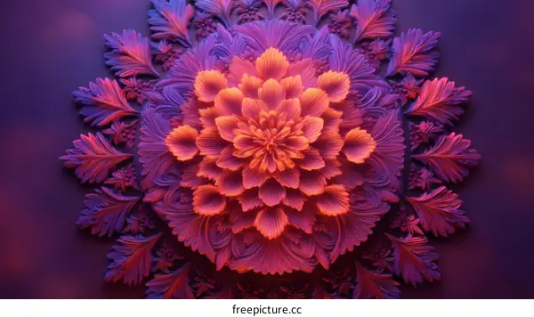 Ornate Floral Mandala Design Illustration