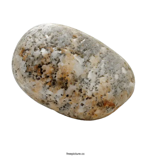 [Transparent Background PNG]Close Up of a Smooth Grey and Brown Rock