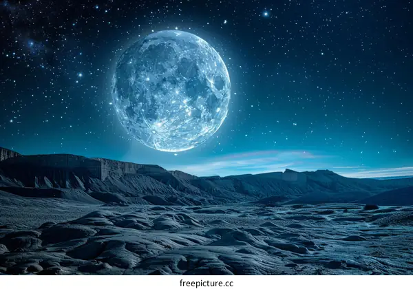 Blue Moon Over the Desert