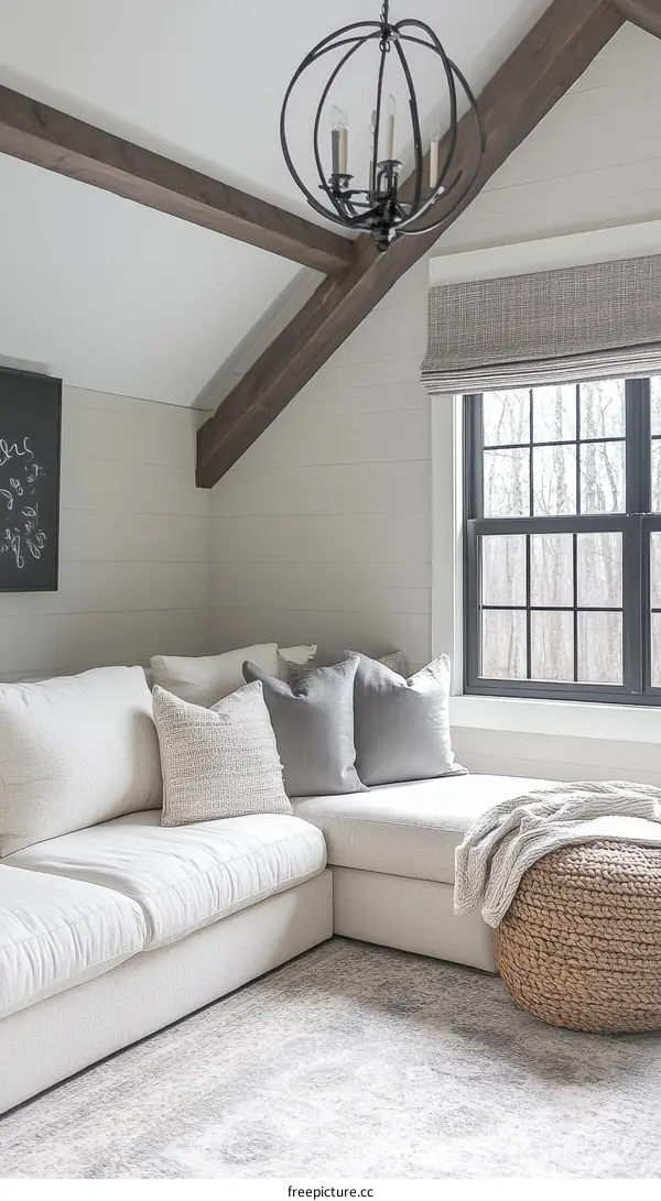 Modern Farmhouse Living Room with Cozy Sectional
