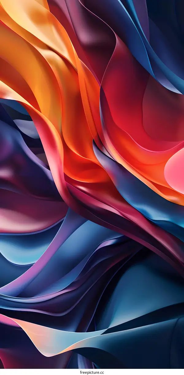 Abstract Colorful Wavy Lines