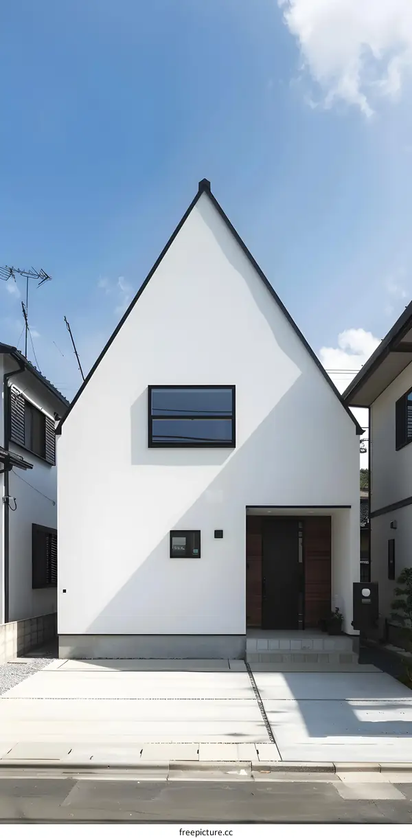 Modern White House with Black Trims and Windows