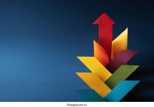 Colorful Abstract Geometric Arrows