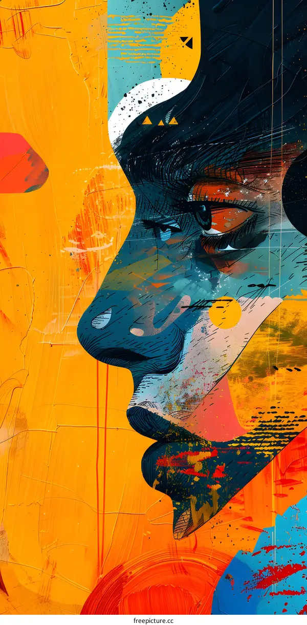 colorful abstract portrait illustration