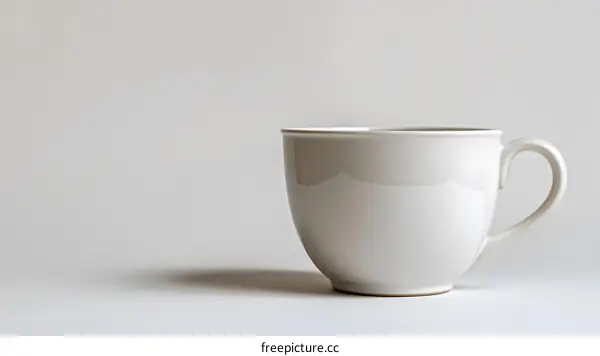 elegant and simple white ceramic cup