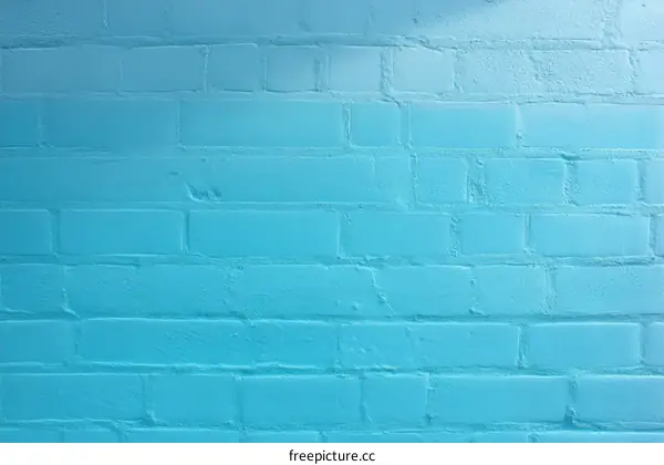 Azure Painted Brick Wall Texture