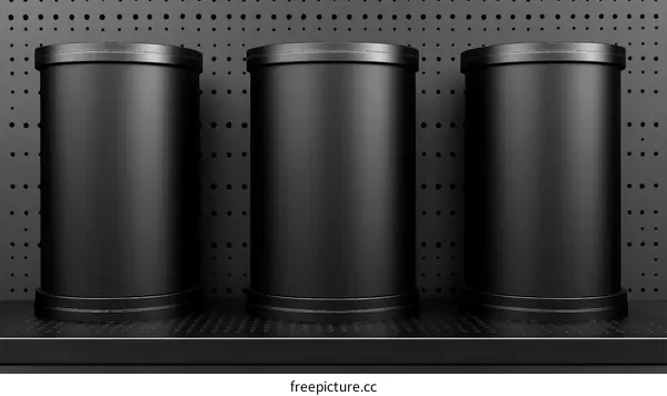 Three Blank Cylindrical Display Mockups