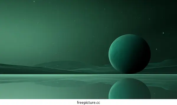Emerald Planet Horizon Illustration