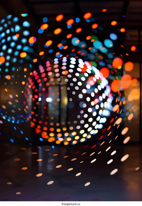 Abstract Bokeh Background With Colorful Lights
