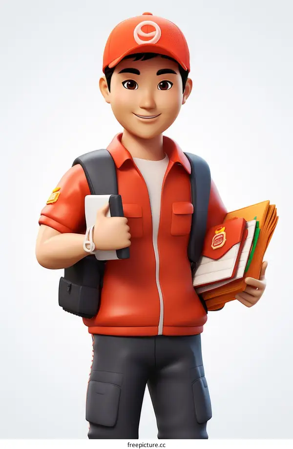 Delivery man with a package