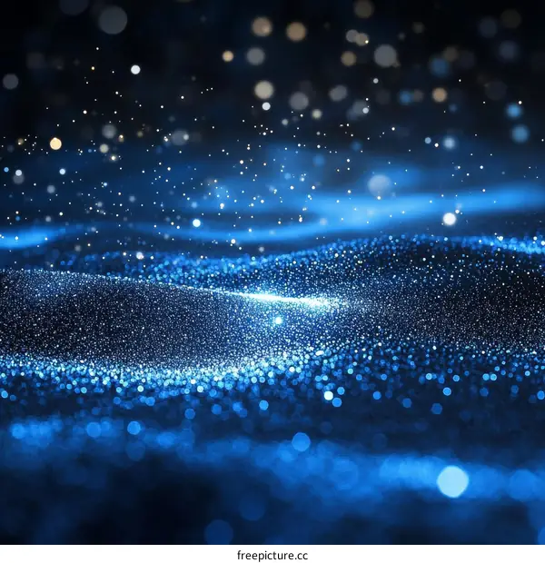 Abstract Blue Digital Wave Background Design