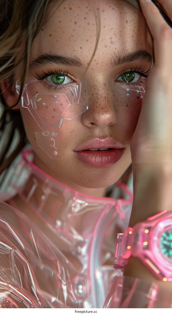 Futuristic Fashion Portrait of a Young Woman