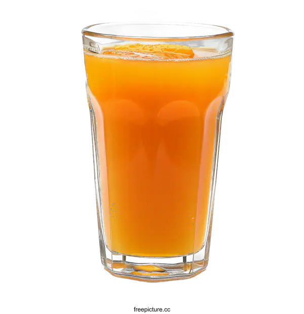 [Transparent Background PNG]A glass of orange juice on a transparent background