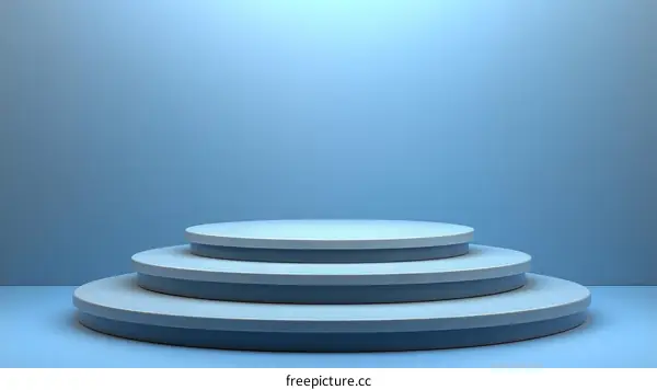 Light Blue Stage Platform Background