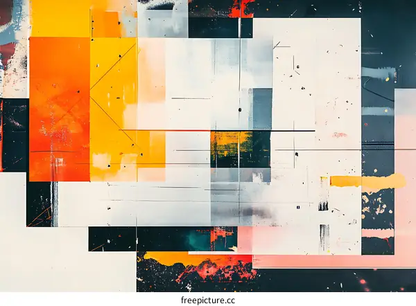 Abstract Geometric Art With Vibrant Colors