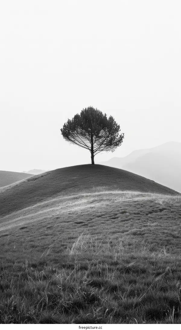 Lonely Tree on the Hill of Zen