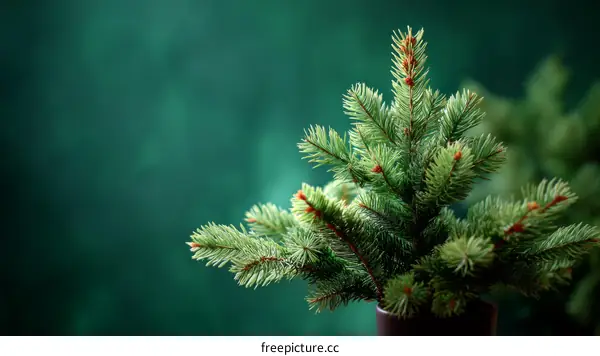 Close Up of a Christmas Tree Branch
