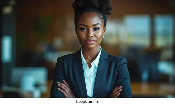 Confident African American Business Woman