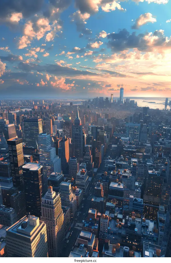 New York City Skyline at Sunset