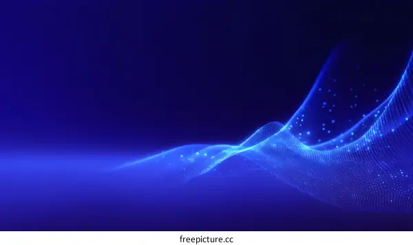 Abstract Blue Digital Wave Design