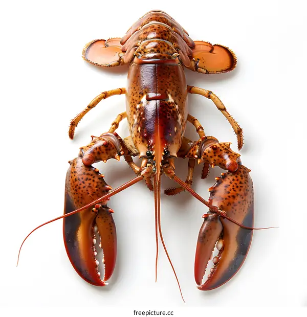 Fresh Lobster on White Background