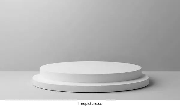Modern Minimalist White Display Podium