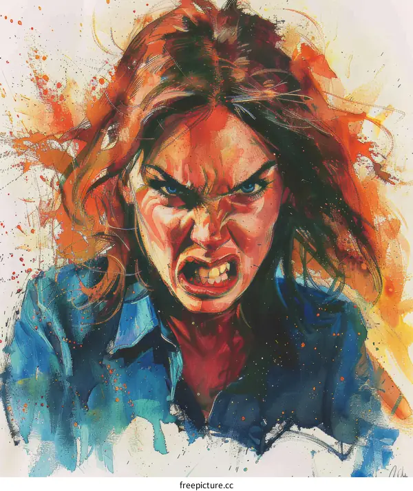 Portrait of an Angry Woman