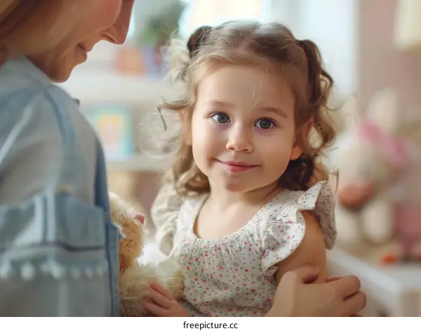 Little girl with her mother