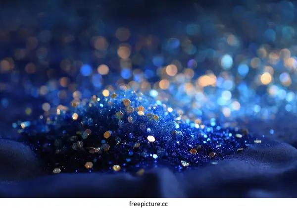 Sparkling Blue Glitter Background