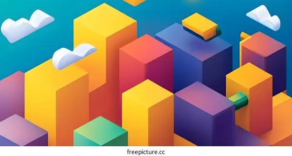 Abstract Colorful Geometric Shapes Background
